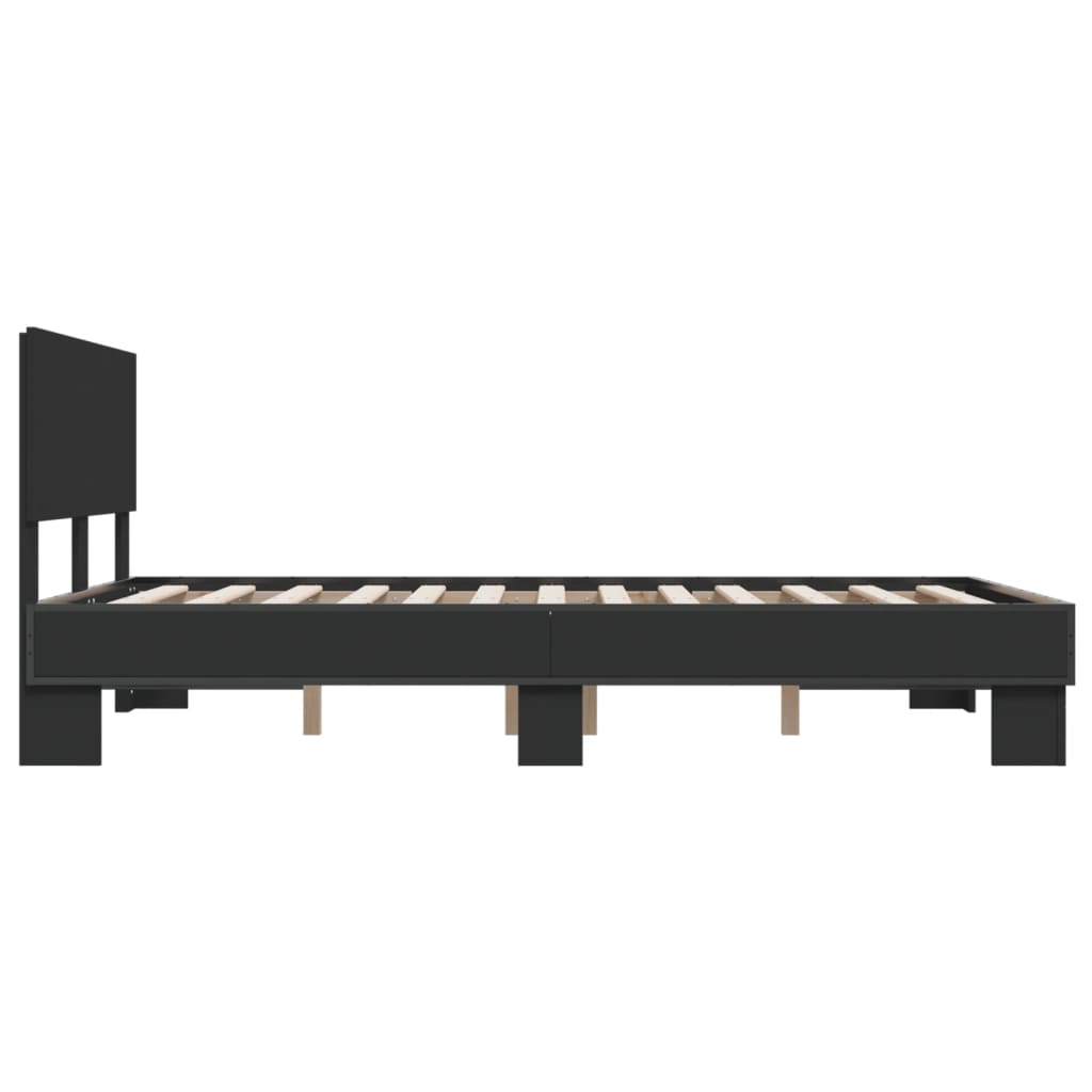 Cadre de lit sans matelas noir 120x200 cm - XIOS