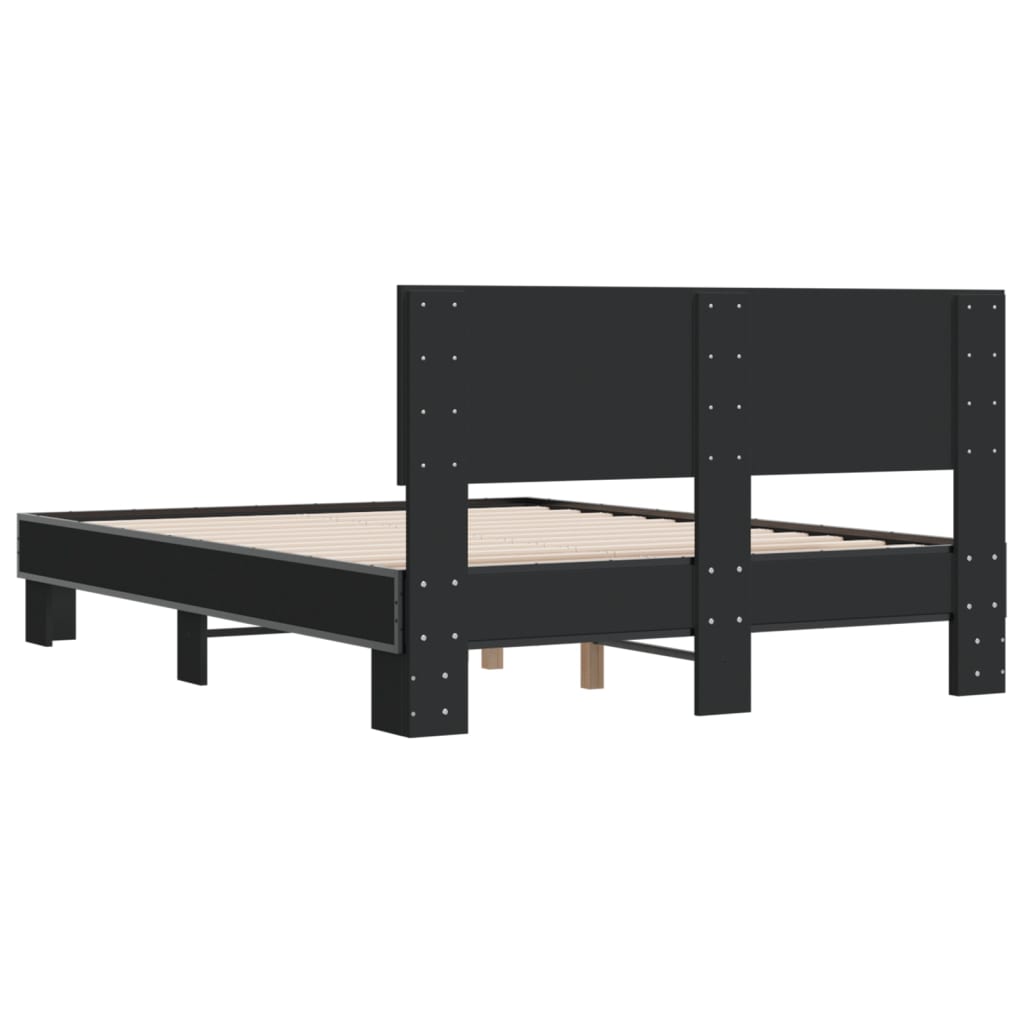 Cadre de lit sans matelas noir 120x200 cm - XIOS