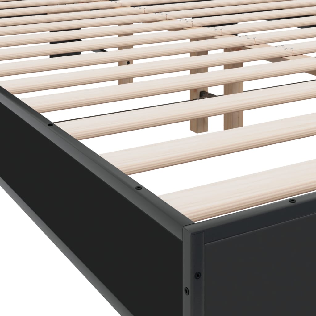 Cadre de lit sans matelas noir 120x200 cm - XIOS