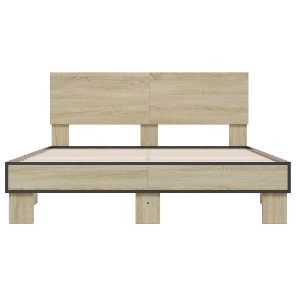 Cadre de lit sans matelas chêne sonoma 120x200 cm - XIOS