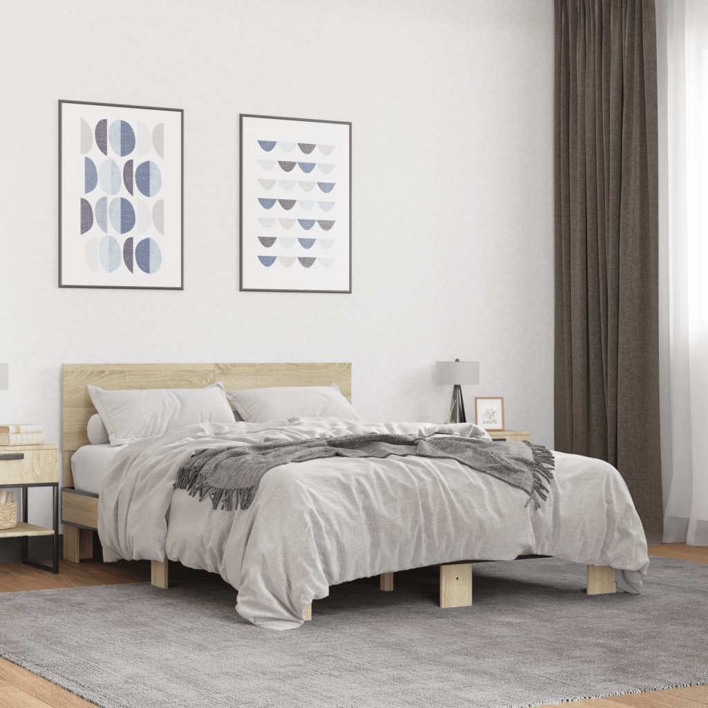 Cadre de lit sans matelas chêne sonoma 120x200 cm - XIOS