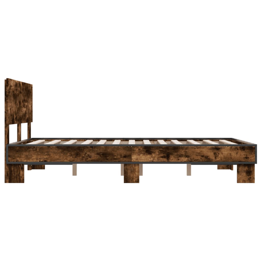 Cadre de lit sans matelas chêne fumé 120x200 cm - XIOS