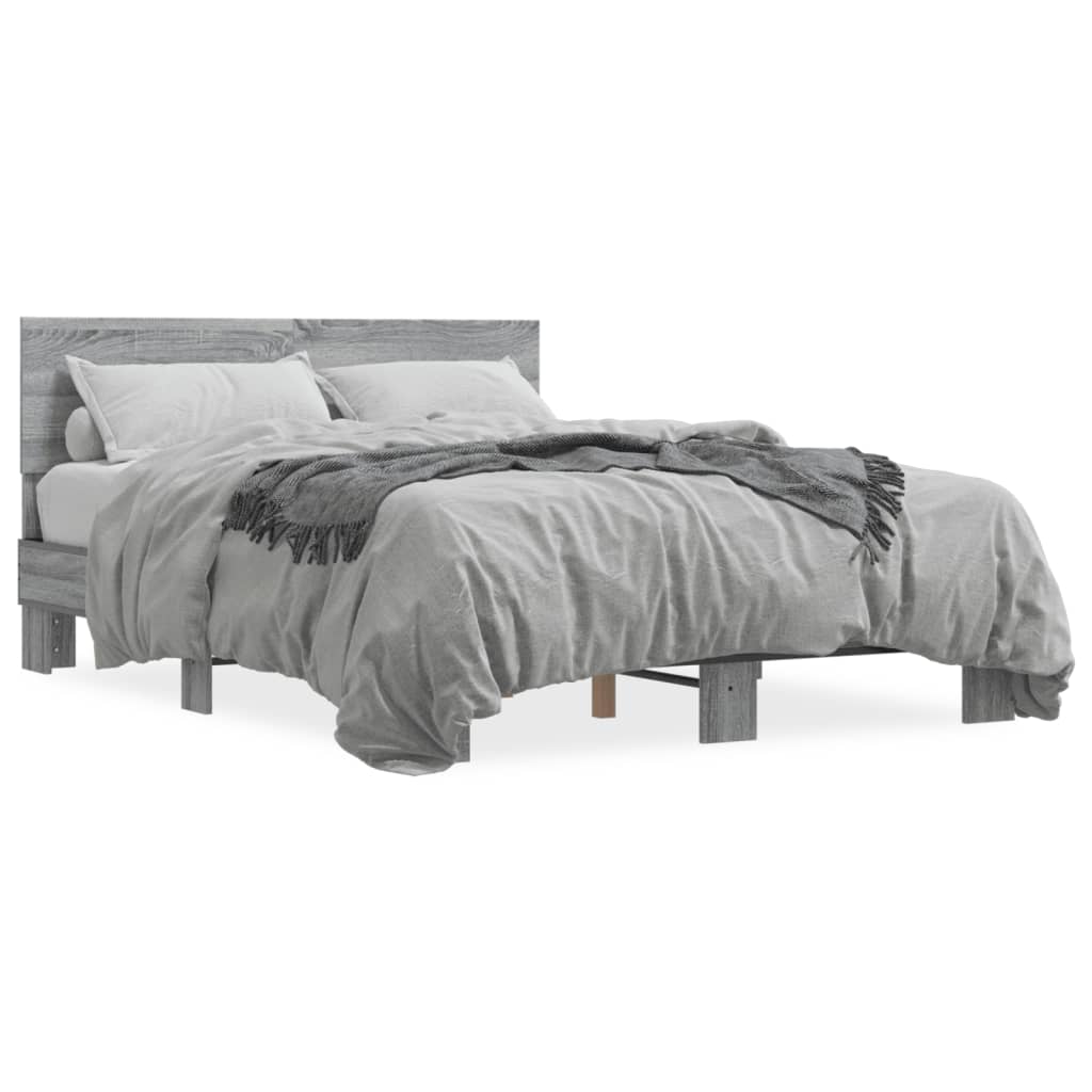 Cadre de lit sans matelas sonoma gris 120x200 cm - XIOS