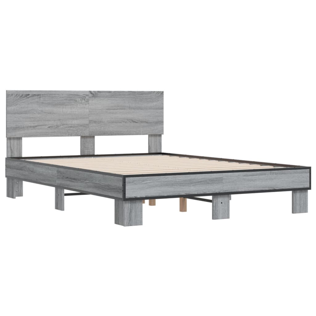 Cadre de lit sans matelas sonoma gris 120x200 cm - XIOS
