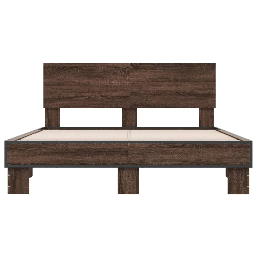 Cadre de lit sans matelas chêne marron 120x200 cm - XIOS