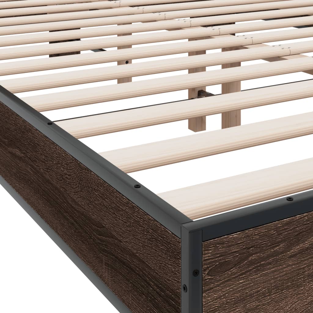Cadre de lit sans matelas chêne marron 120x200 cm - XIOS