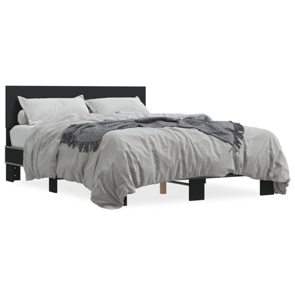 Cadre de lit sans matelas noir 120x190 cm - XIOS