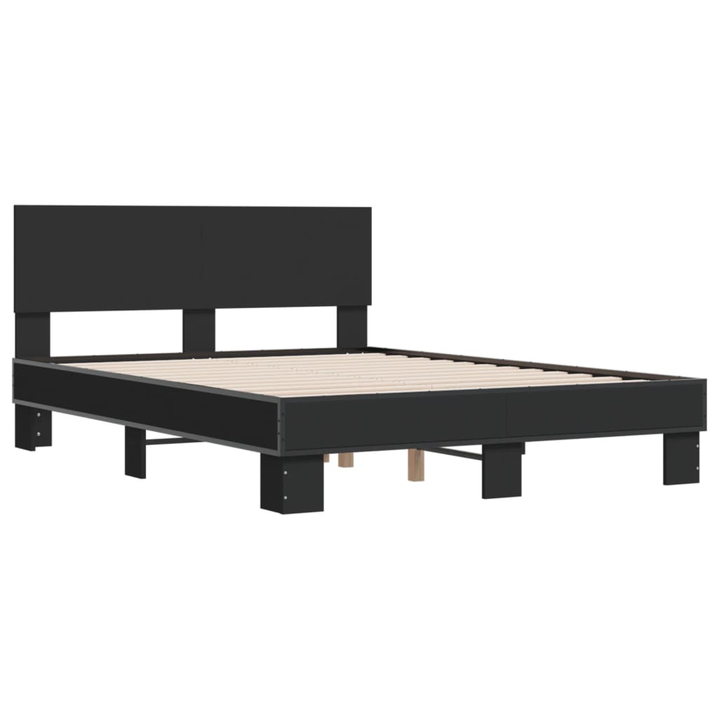 Cadre de lit sans matelas noir 120x190 cm - XIOS