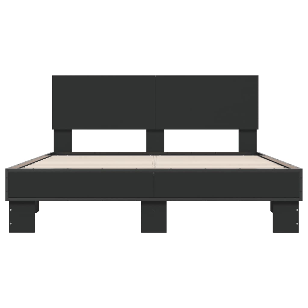 Cadre de lit sans matelas noir 120x190 cm - XIOS