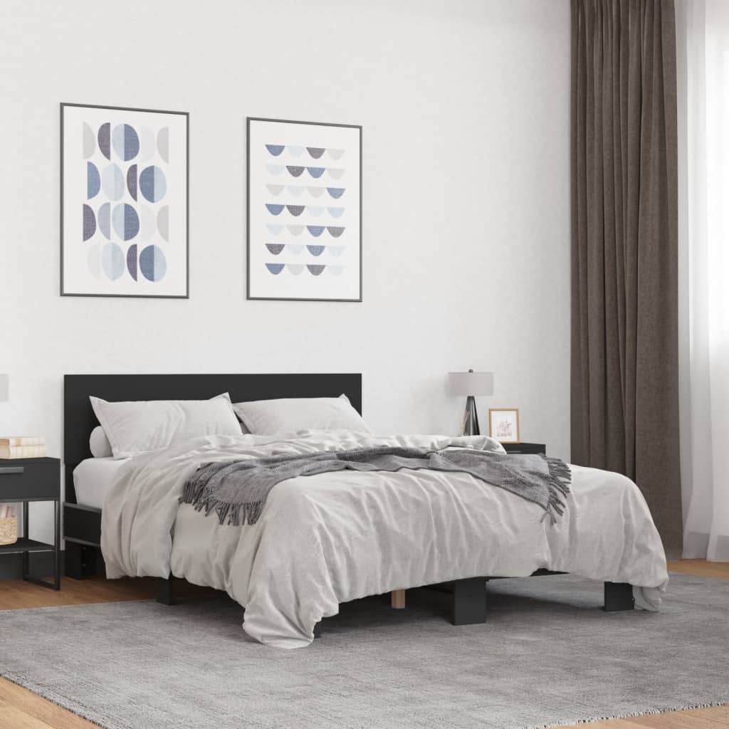 Cadre de lit sans matelas noir 120x190 cm - XIOS