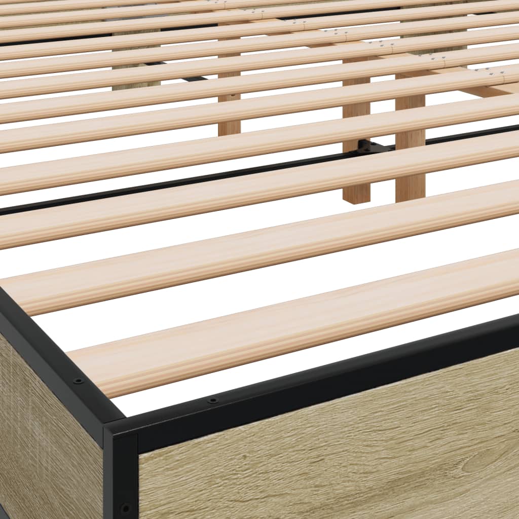Cadre de lit sans matelas chêne sonoma 200x200 cm - XIOS