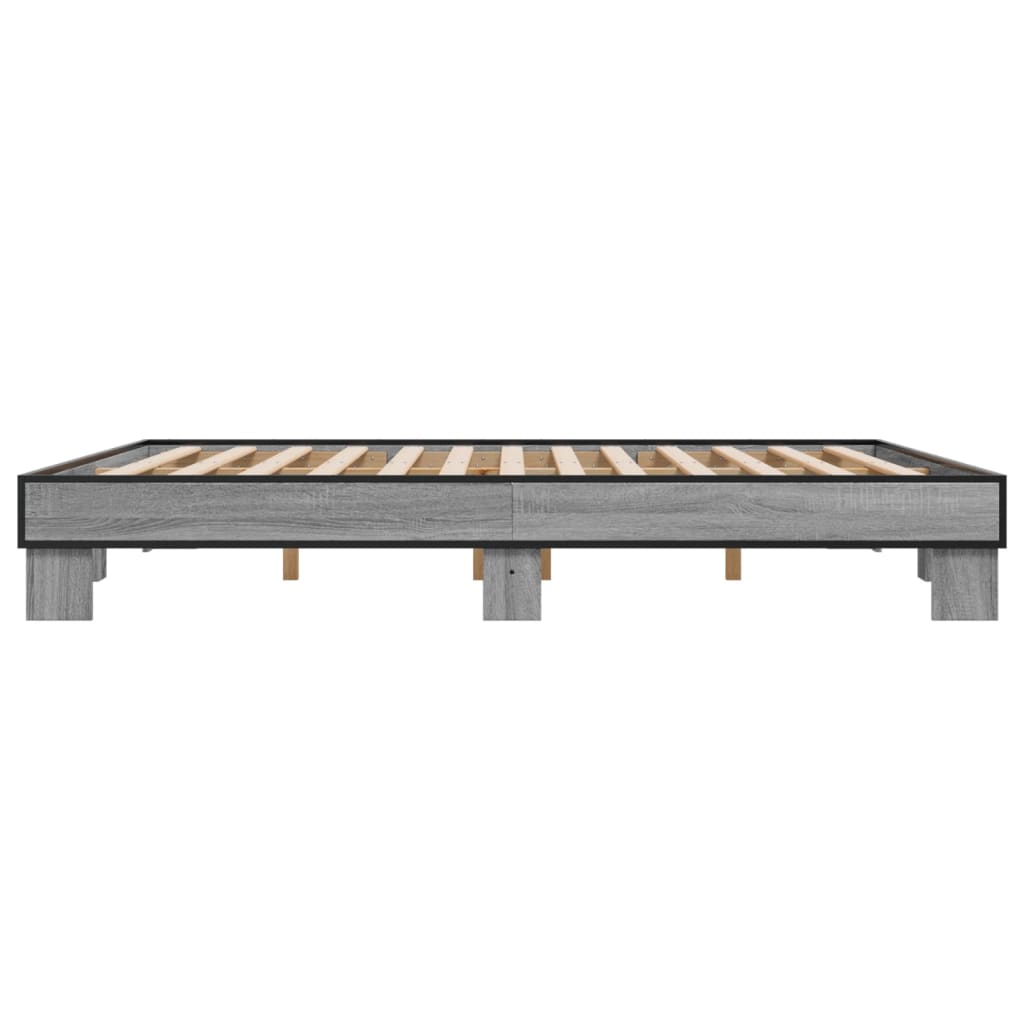 Cadre de lit sans matelas sonoma gris 200x200 cm - XIOS