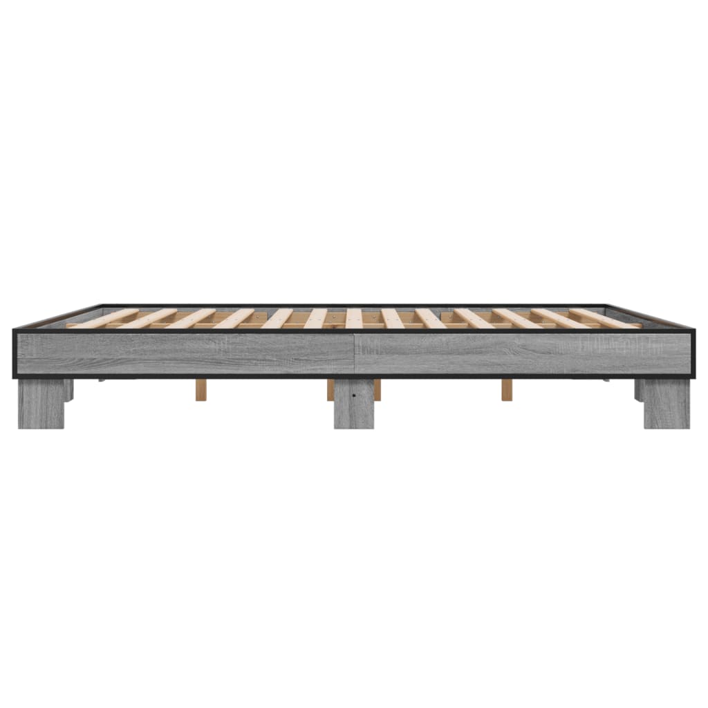 Cadre de lit sans matelas sonoma gris 180x200 cm - XIOS