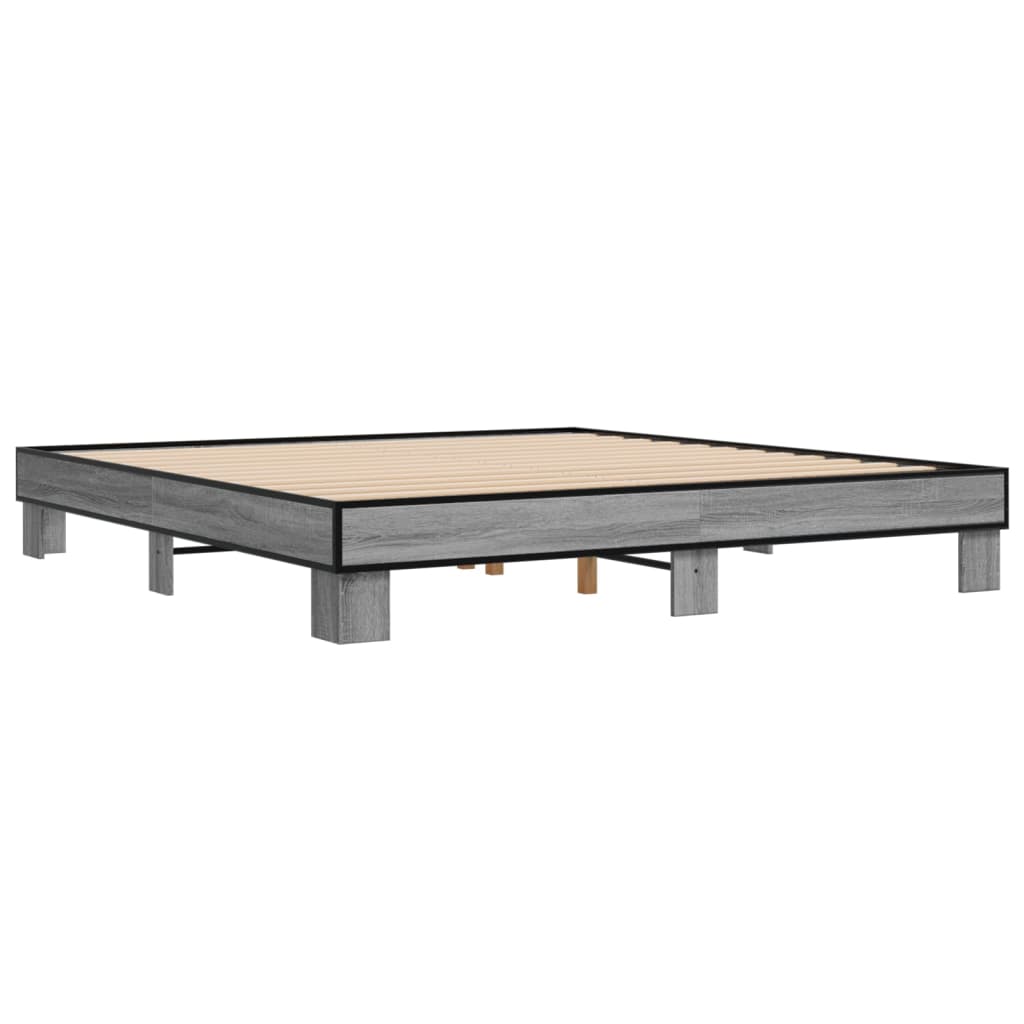 Cadre de lit sans matelas sonoma gris 180x200 cm - XIOS