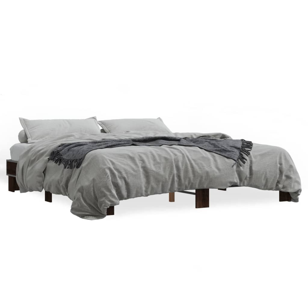 Cadre de lit sans matelas chêne marron 180x200 cm - XIOS