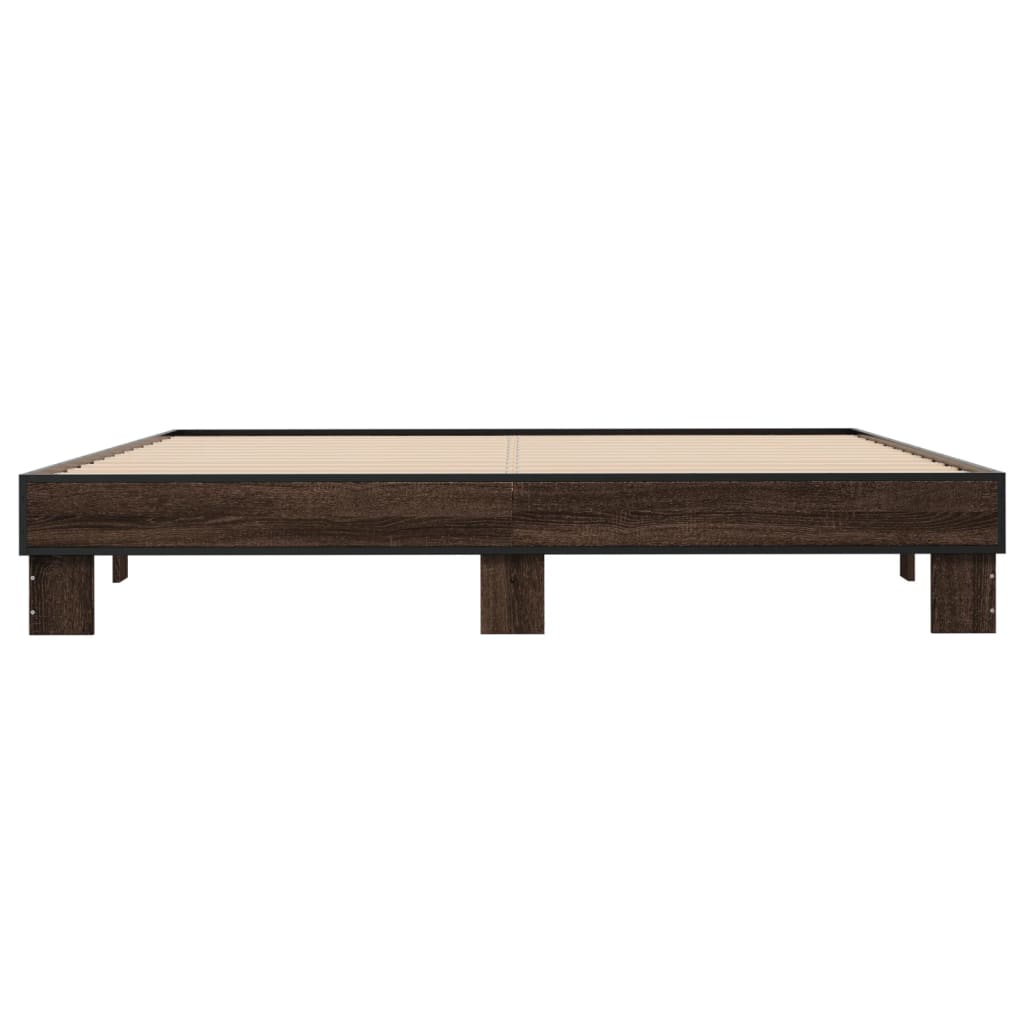 Cadre de lit sans matelas chêne marron 180x200 cm - XIOS