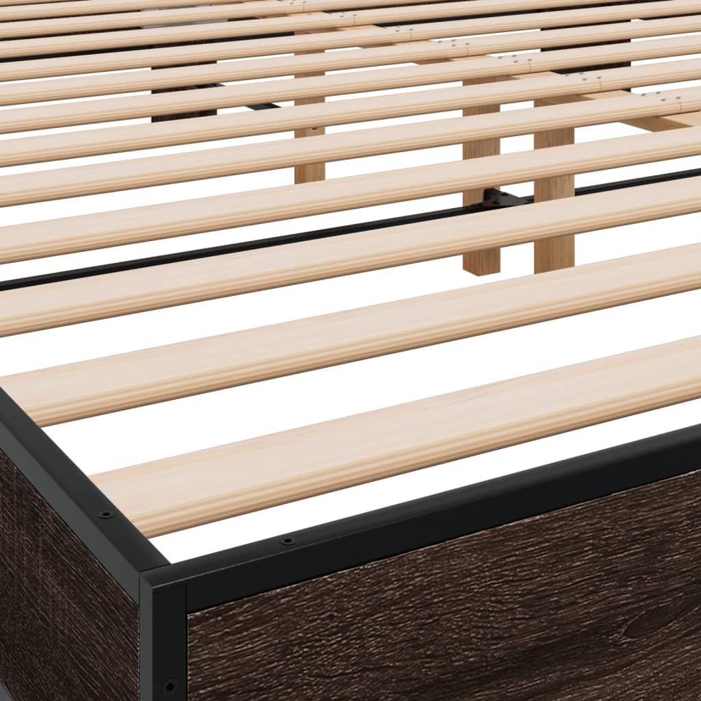 Cadre de lit sans matelas chêne marron 180x200 cm - XIOS