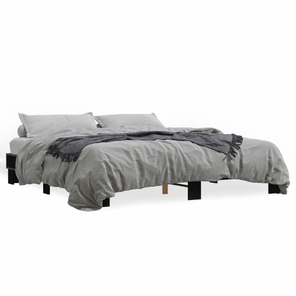 Cadre de lit sans matelas noir 160x200 cm - XIOS