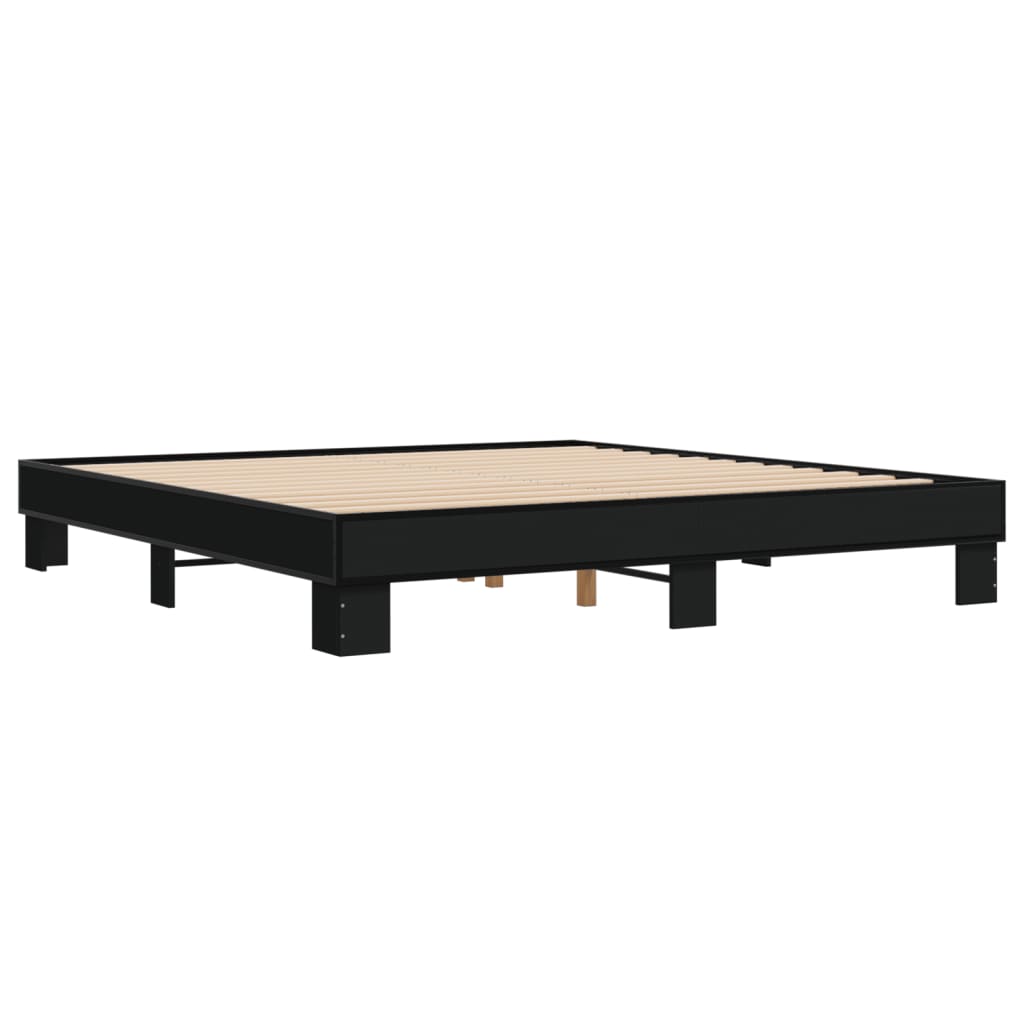 Cadre de lit sans matelas noir 160x200 cm - XIOS