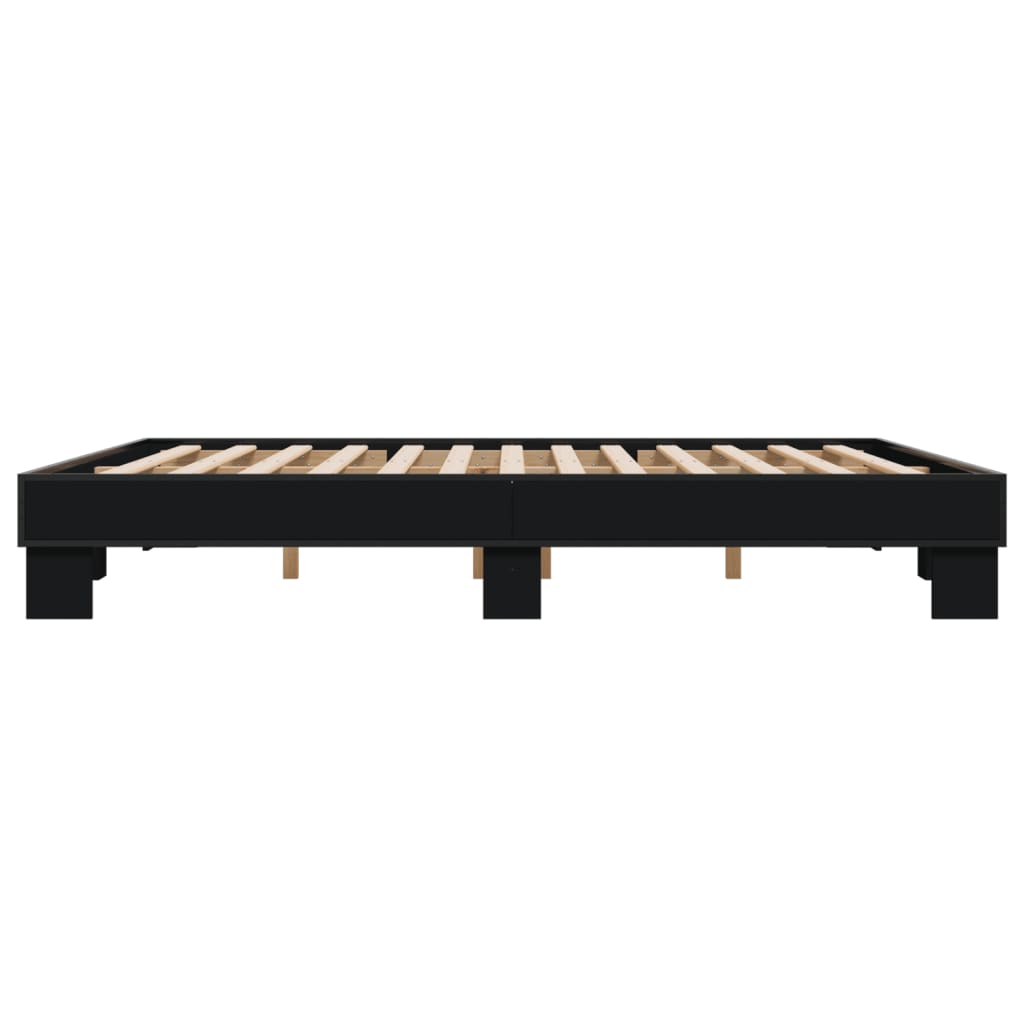 Cadre de lit sans matelas noir 160x200 cm - XIOS
