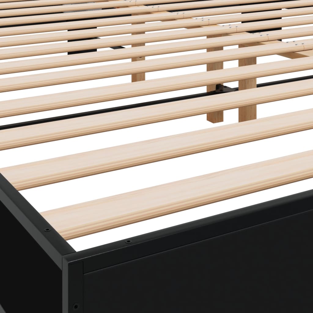 Cadre de lit sans matelas noir 160x200 cm - XIOS