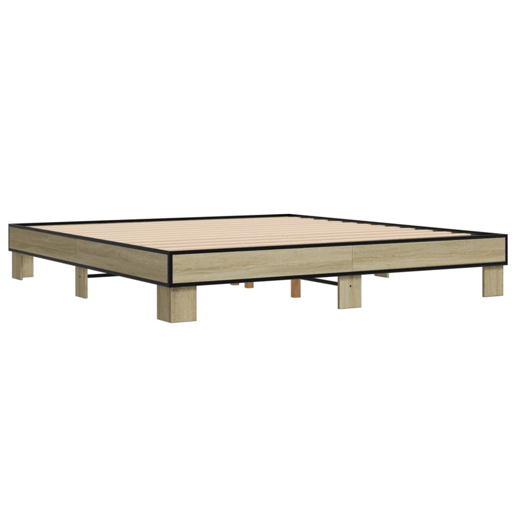 Cadre de lit sans matelas chêne sonoma 160x200 cm - XIOS