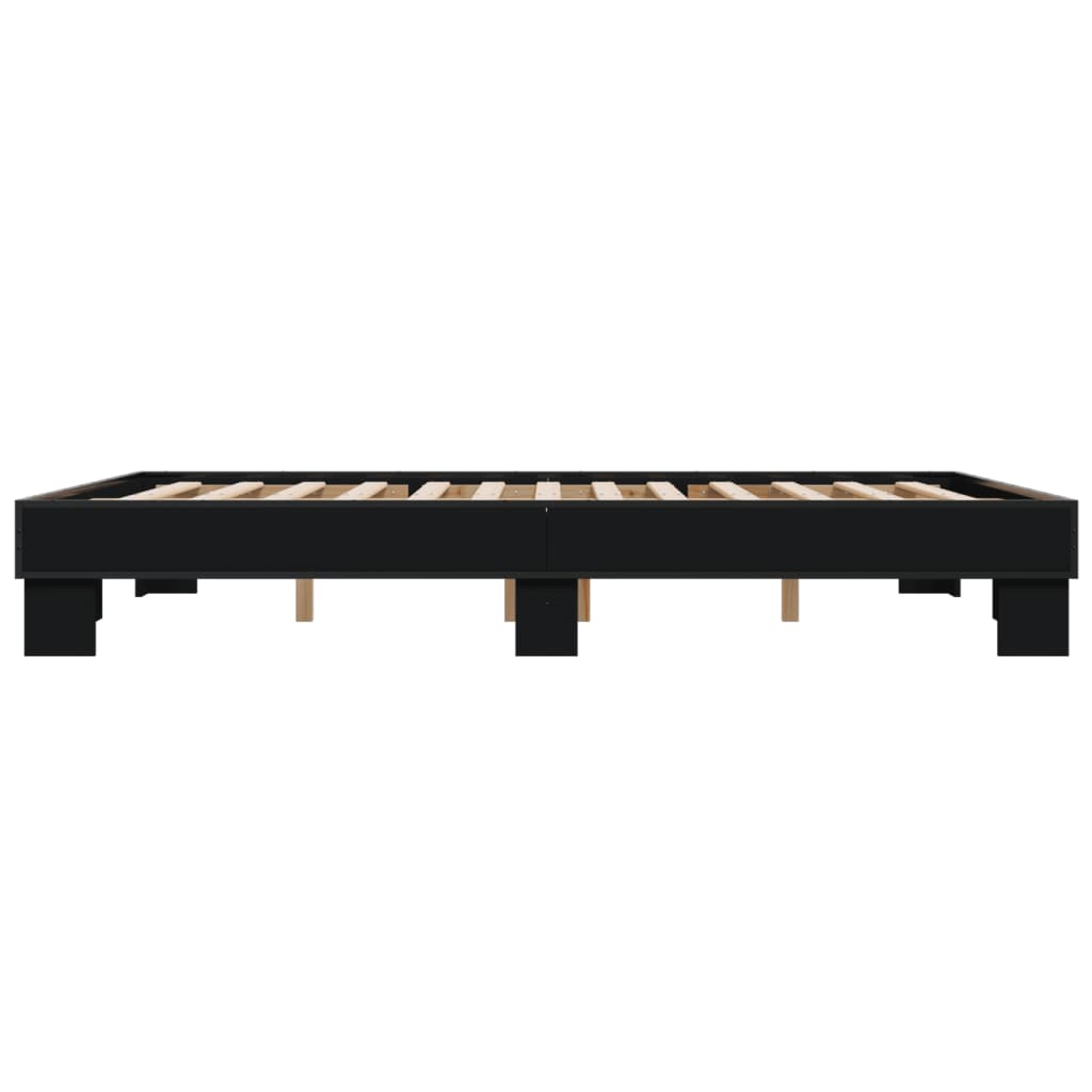 Cadre de lit sans matelas noir 150x200 cm - XIOS