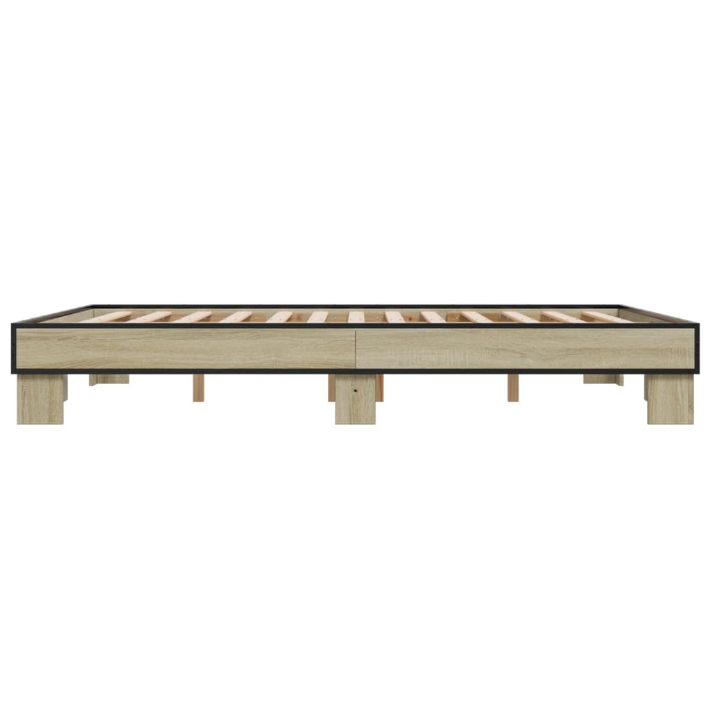 Cadre de lit sans matelas chêne sonoma 150x200 cm - XIOS