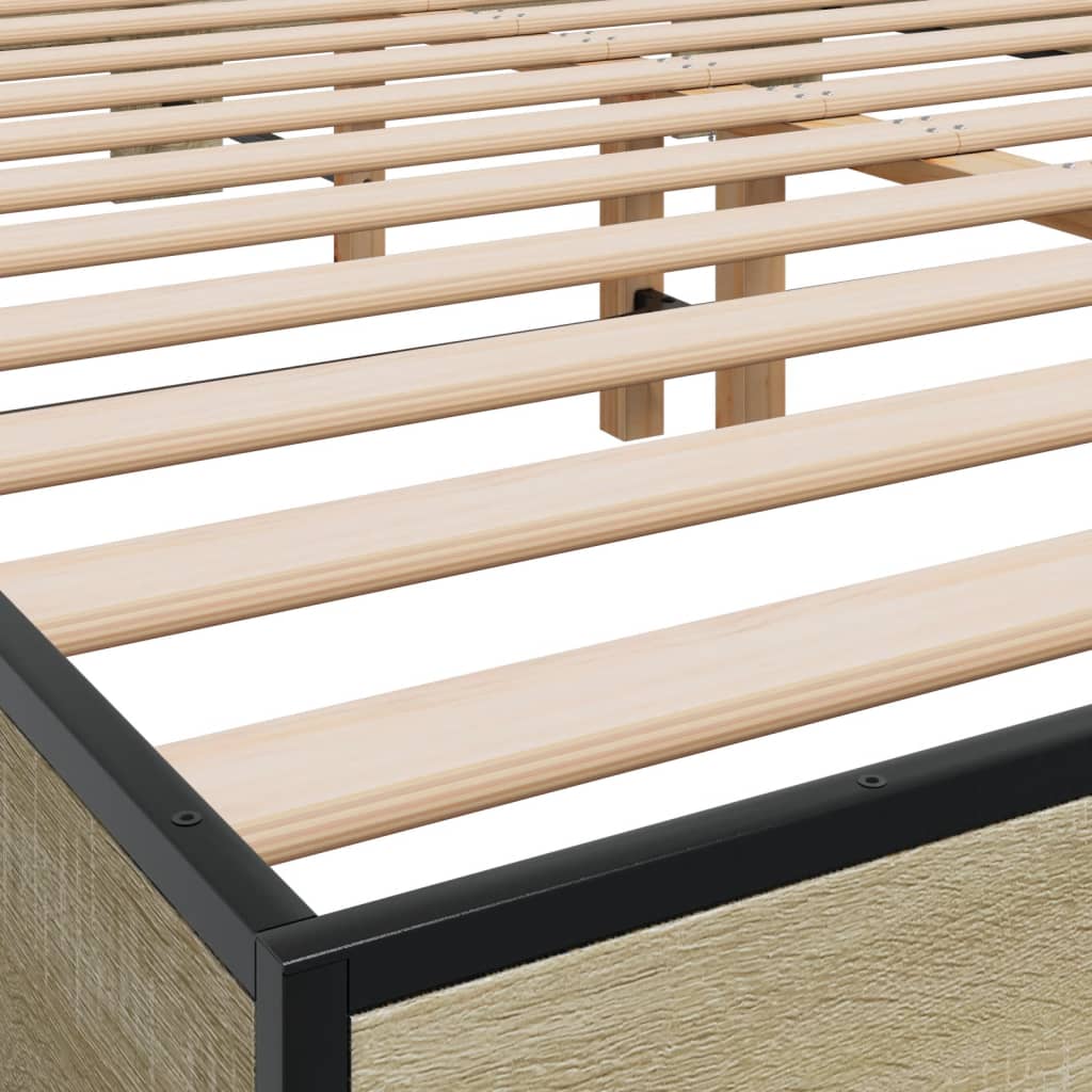 Cadre de lit sans matelas chêne sonoma 150x200 cm - XIOS