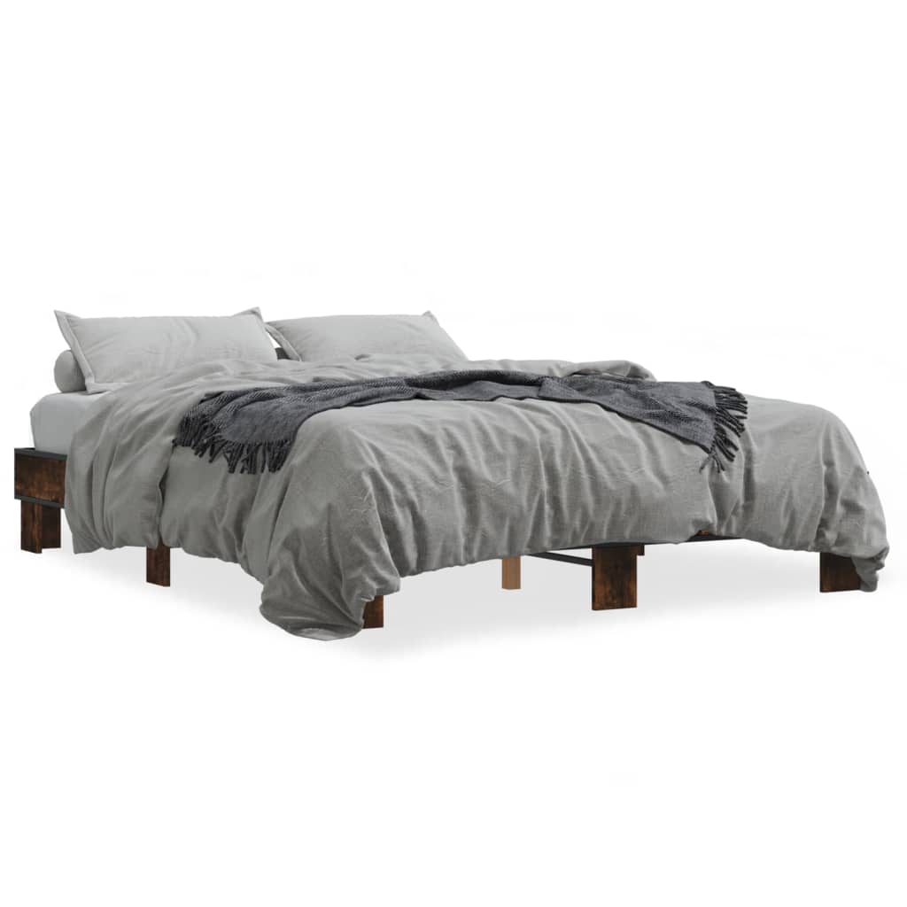Cadre de lit sans matelas chêne fumé 150x200 cm - XIOS