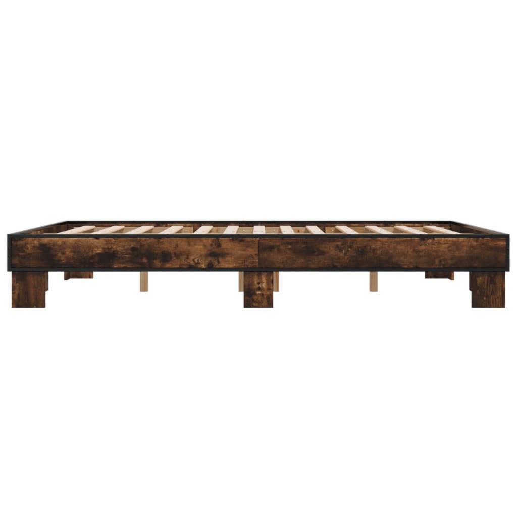 Cadre de lit sans matelas chêne fumé 150x200 cm - XIOS