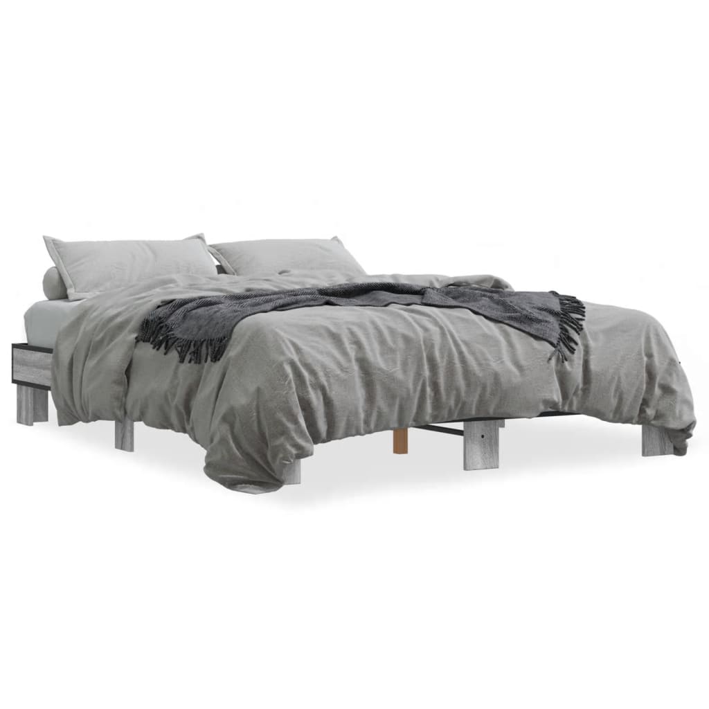 Cadre de lit sans matelas sonoma gris 150x200 cm - XIOS