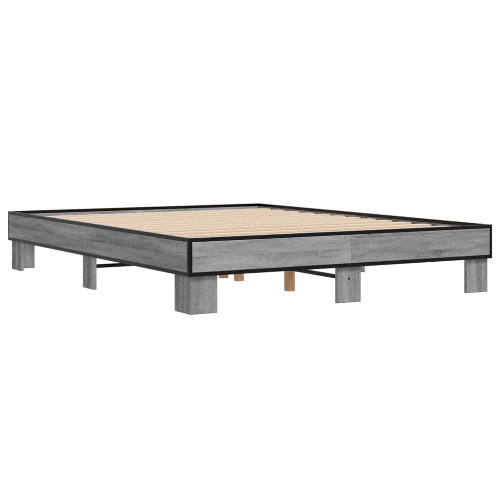 Cadre de lit sans matelas sonoma gris 150x200 cm - XIOS