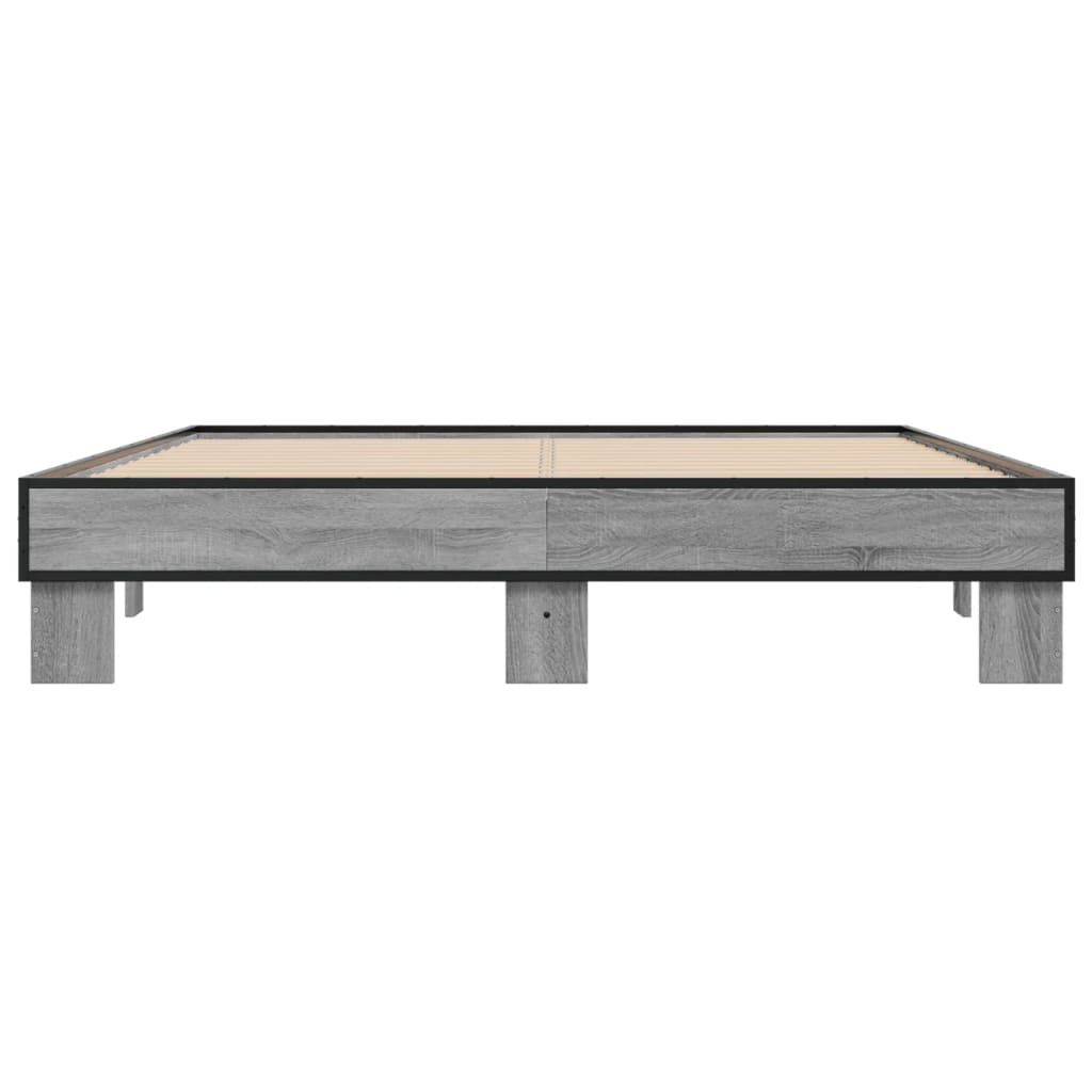 Cadre de lit sans matelas sonoma gris 150x200 cm - XIOS