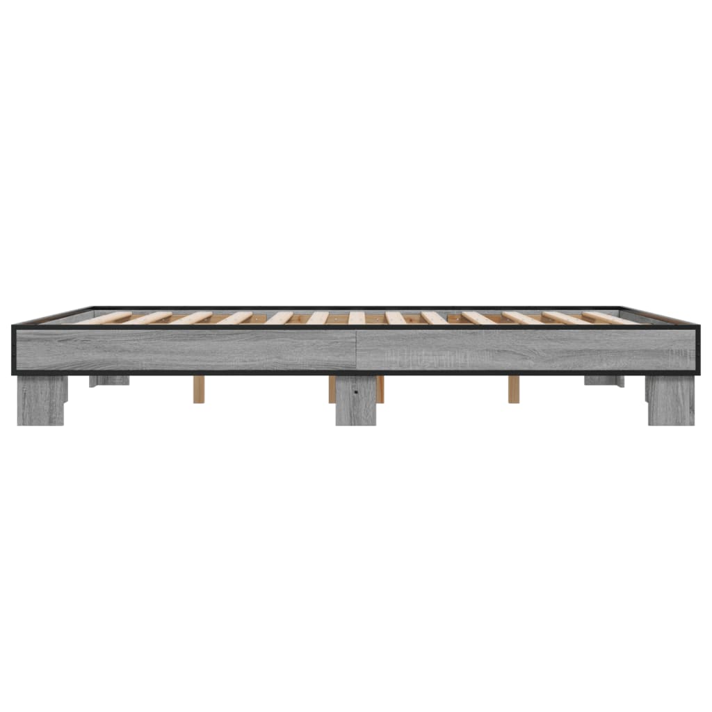 Cadre de lit sans matelas sonoma gris 150x200 cm - XIOS