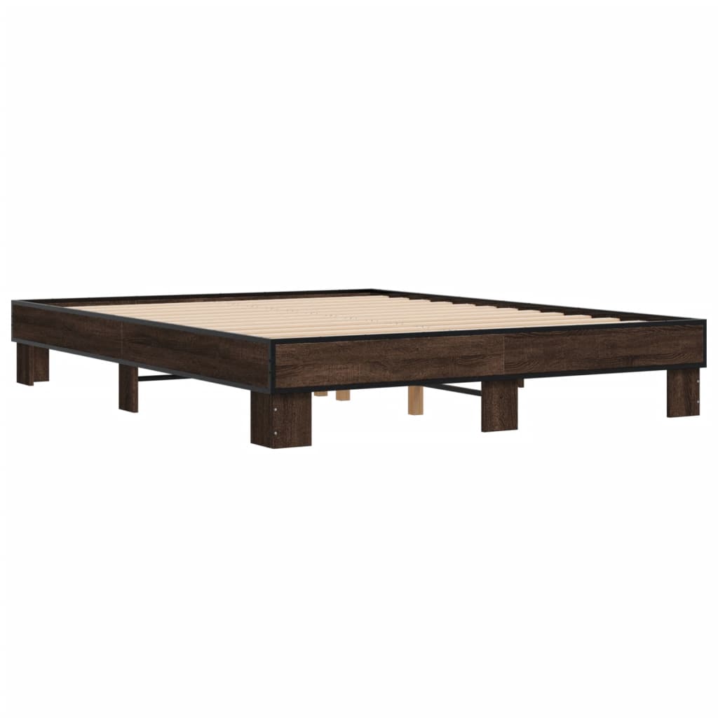 Cadre de lit sans matelas chêne marron 150x200 cm - XIOS