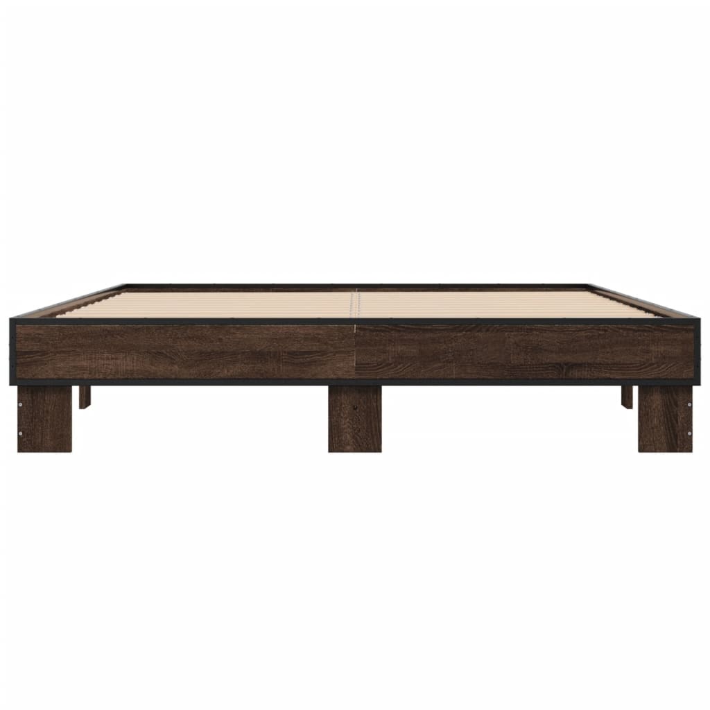 Cadre de lit sans matelas chêne marron 150x200 cm - XIOS