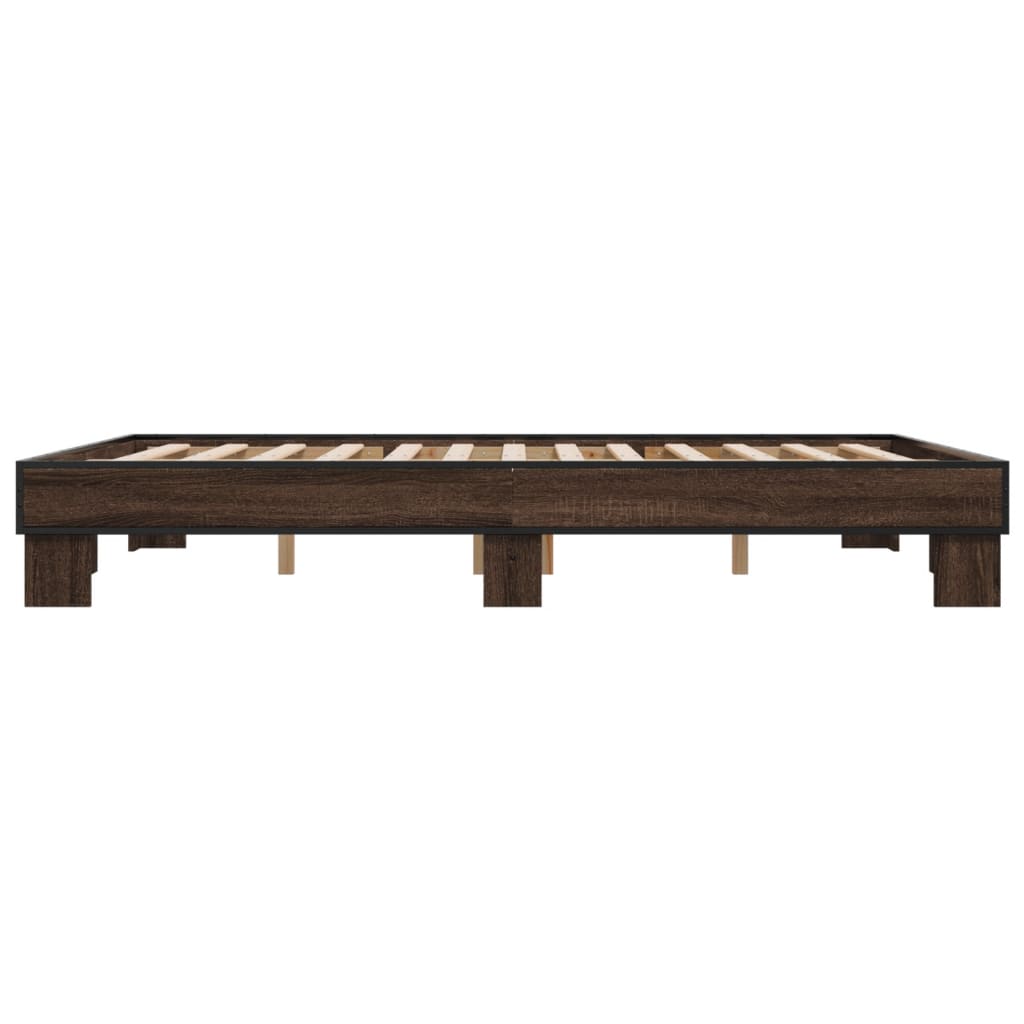 Cadre de lit sans matelas chêne marron 150x200 cm - XIOS