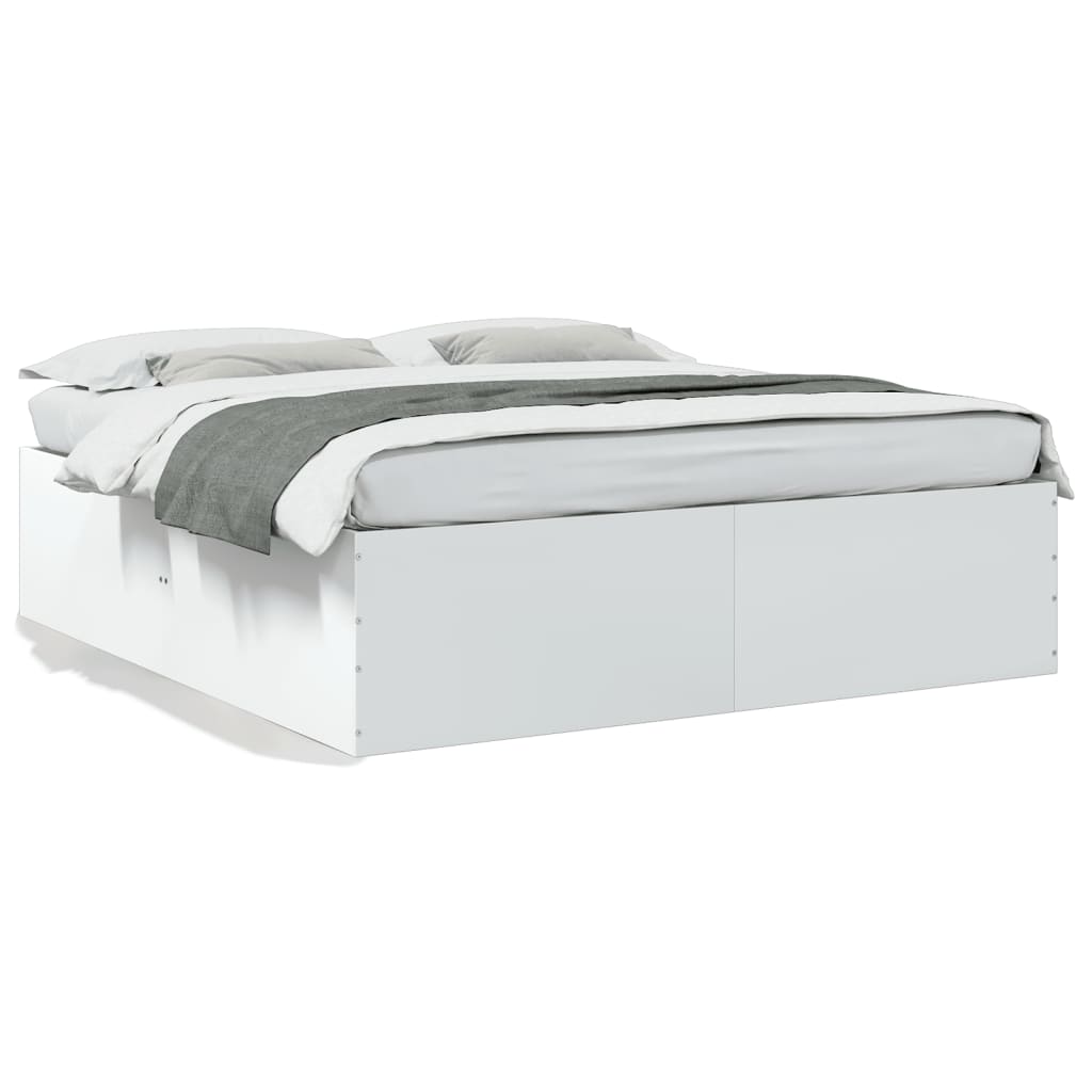 Cadre de lit sans matelas blanc 200x200 cm - XIOS