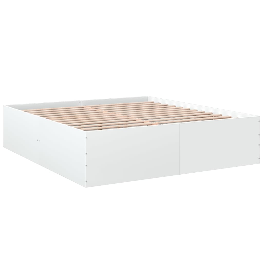 Cadre de lit sans matelas blanc 200x200 cm - XIOS