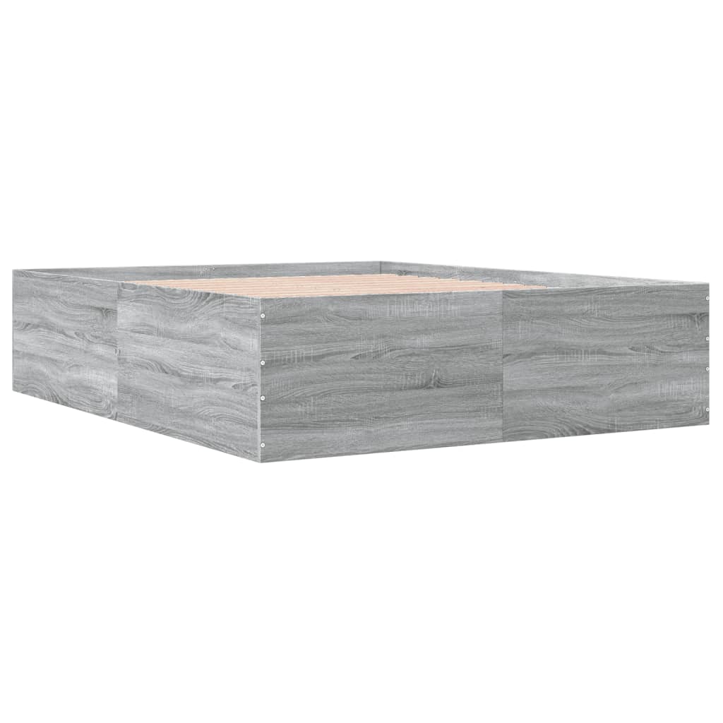 Cadre de lit sans matelas sonoma gris 160x200 cm - XIOS