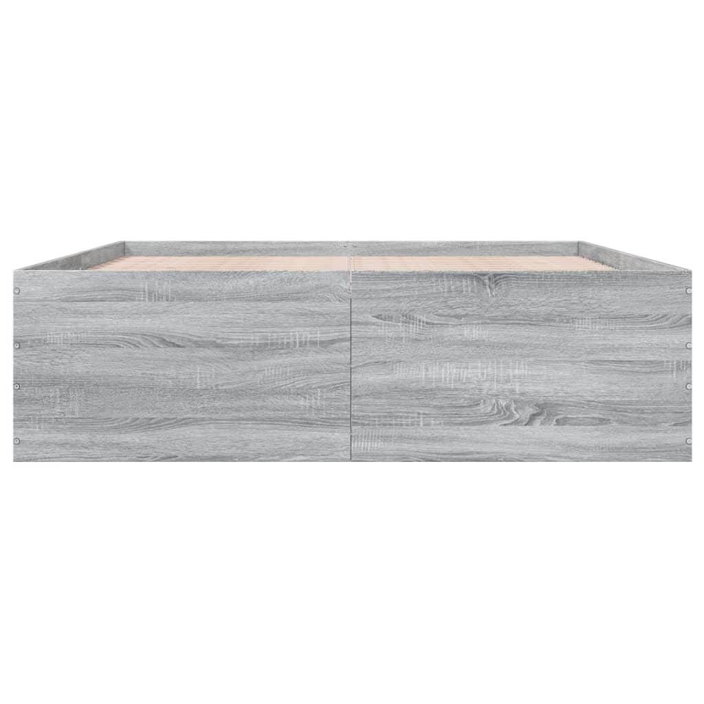 Cadre de lit sans matelas sonoma gris 160x200 cm - XIOS