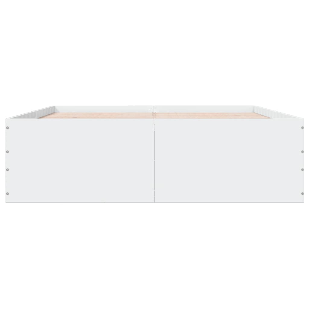 Cadre de lit sans matelas blanc 150x200 cm - XIOS