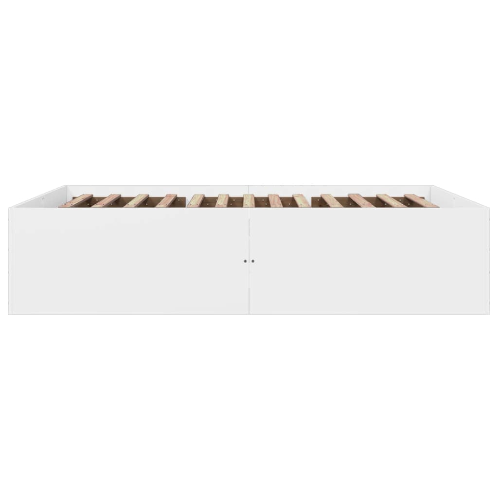 Cadre de lit sans matelas blanc 150x200 cm - XIOS