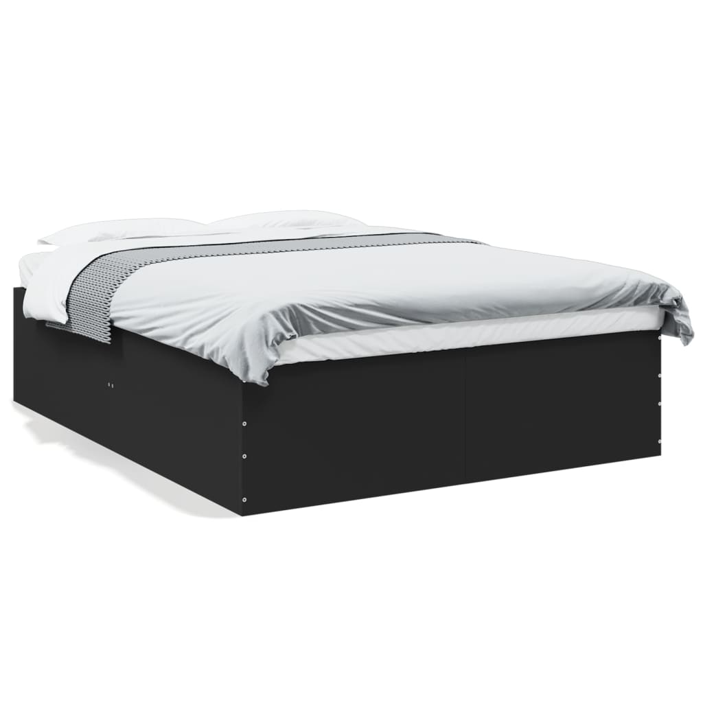 Cadre de lit sans matelas noir 150x200 cm - XIOS