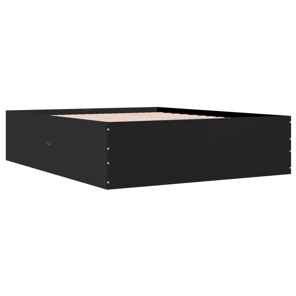 Cadre de lit sans matelas noir 150x200 cm - XIOS