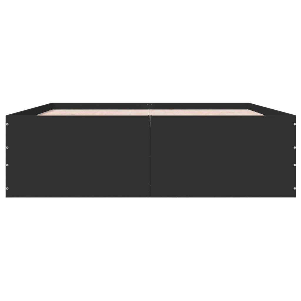 Cadre de lit sans matelas noir 150x200 cm - XIOS