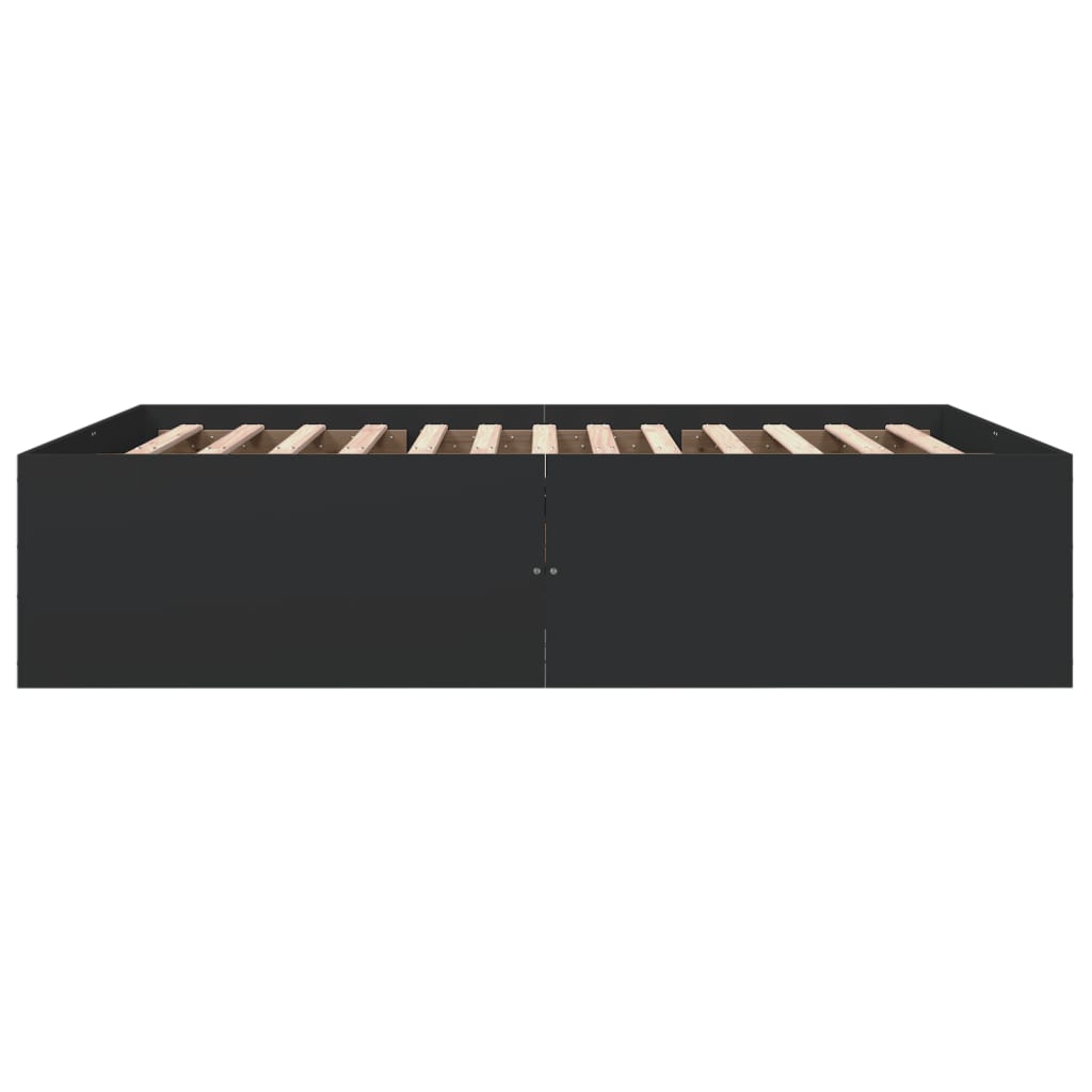 Cadre de lit sans matelas noir 150x200 cm - XIOS