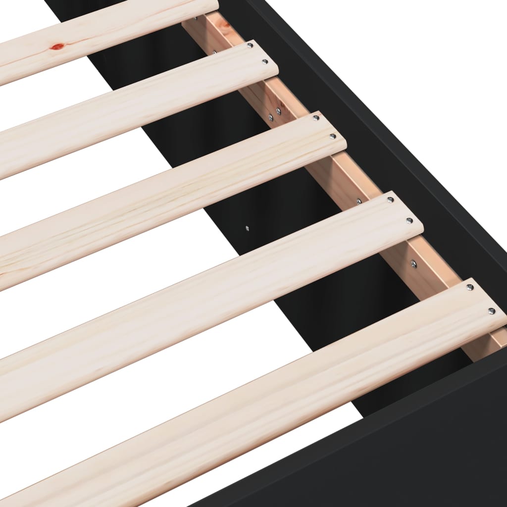 Cadre de lit sans matelas noir 150x200 cm - XIOS