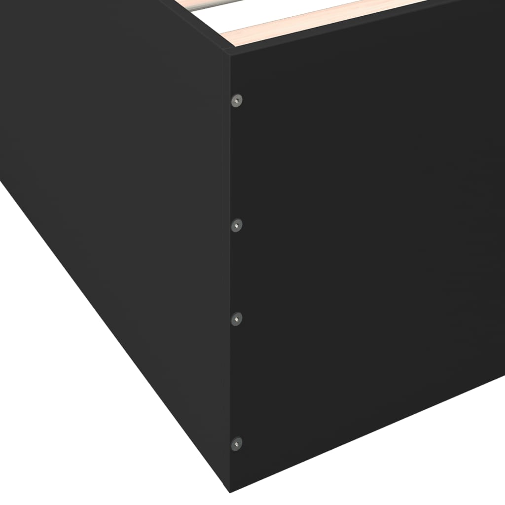 Cadre de lit sans matelas noir 150x200 cm - XIOS